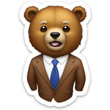 Joe Biden in a bear suit sticker
