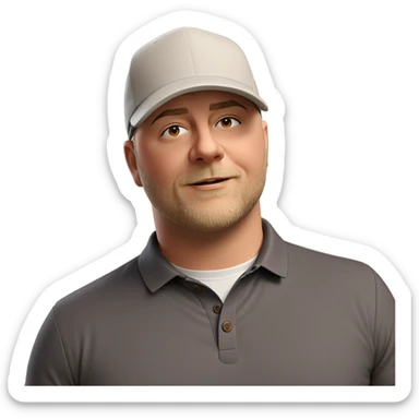 boy in hat with beard sticker