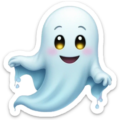 A cute ghost saying good night sticker