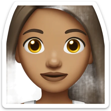 steelers light skin girl long brown hair with freckles  sticker