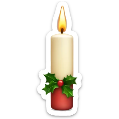 christmas candle sticker