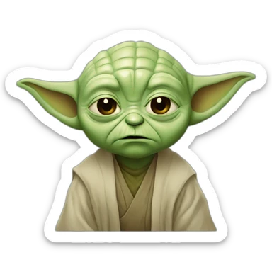 Master Yoda crying like a baby sticker