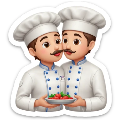 A chef giving a kiss sticker