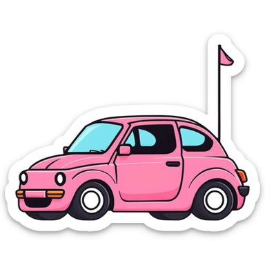 pink gothic car sticker