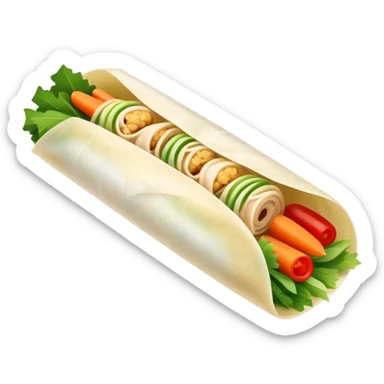 Chicken and noodle rice paper roll  sticker