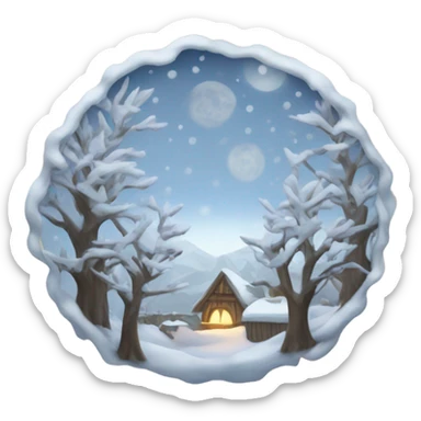 Winter solstice greeting sticker