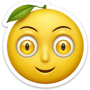 Eye twitching emoji with one eye open and the other eye twitching  like it ate a lemon sticker