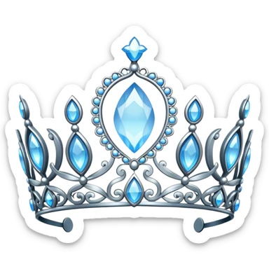 Light blue tiara sticker