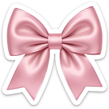 Light pink bow emoji sticker