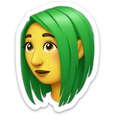 Parrot woman sticker