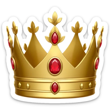 Gold laurel crown with crimson core. sticker