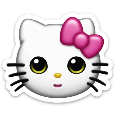 Hello kitty heart eyes sticker