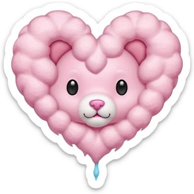 Paw heart sticker