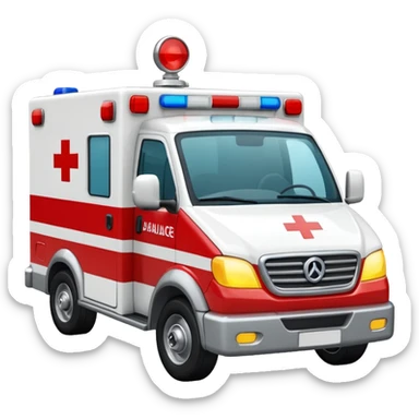 AMBULANCE  siren  sticker