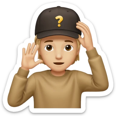 Dabbing guy with backwards hat sticker