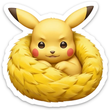 Pikachu dormido sticker