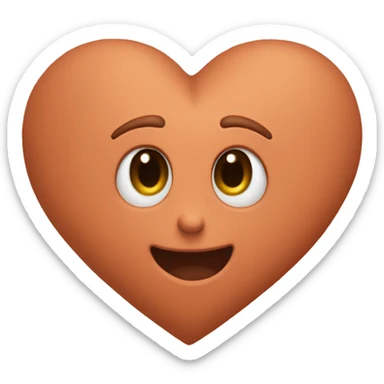 terracotta heart sticker