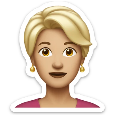 woman in her 50s sophisticated with blond short hair sticker