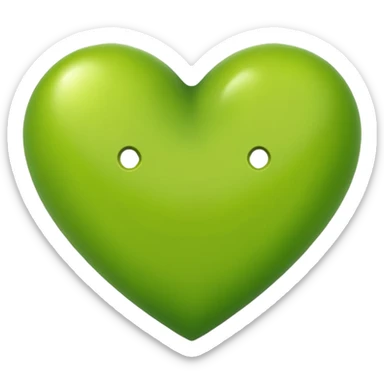 Lime colored heart sticker