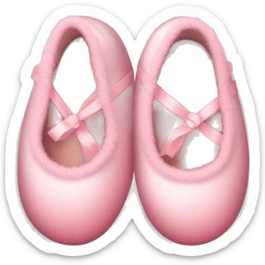 Fuzzy pink ballerina shoes sticker