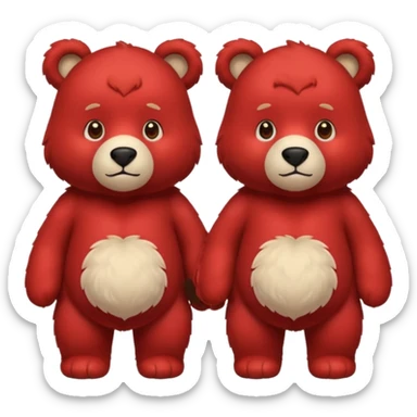 Two red bears 🐻  sticker
