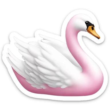 Swan pink with white sticker