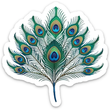 Create a single peacock feather emoji for instagram bio sticker