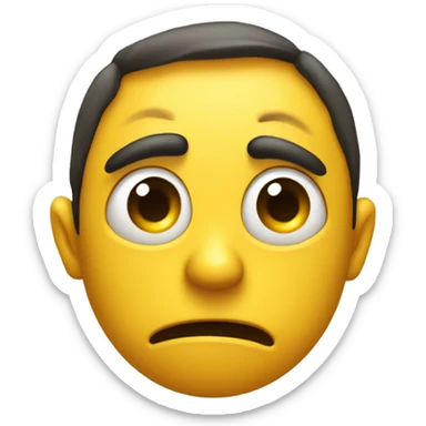 scared shaking sweating round yellow emoji sticker