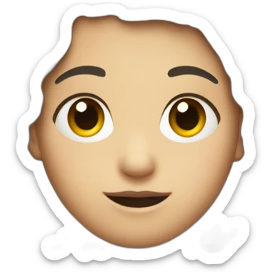 gender neutral face close-up sticker