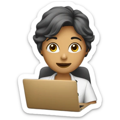 The chat admin woman writes, everythingis quiet sticker