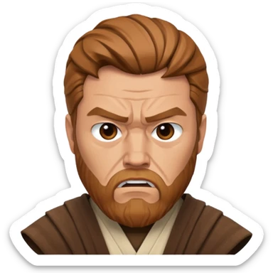 Obi wan Kenovi Enojado sticker