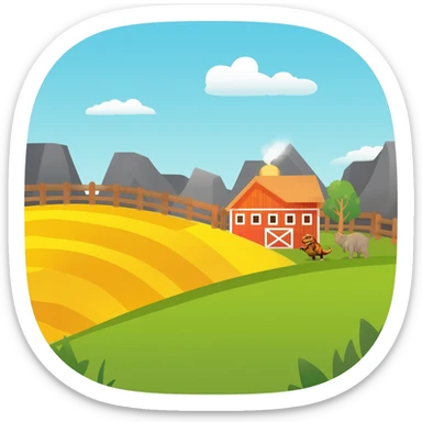 Farm Jurassic sticker