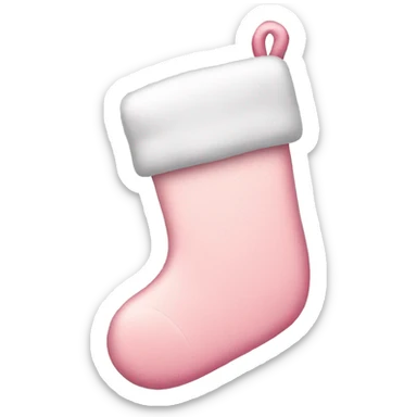  light pink Christmas stocking sticker