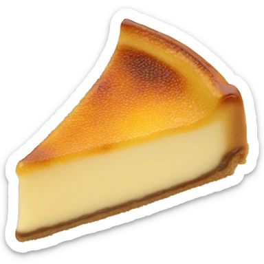 Creme brulee cheesecake slice sticker