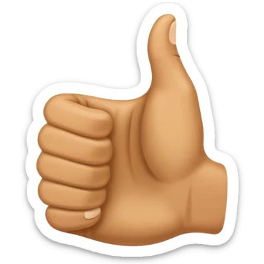 thumbs up emoij extra long thumb sticker