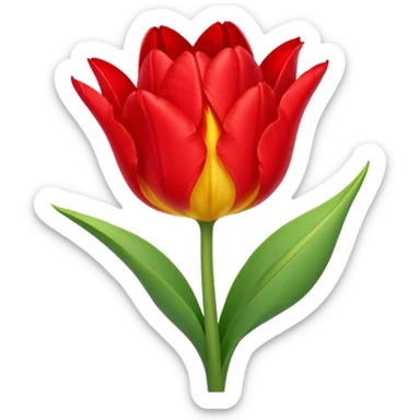 Personified tulip doing a grand battement  sticker