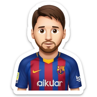 Lro messi barcelona logo sticker