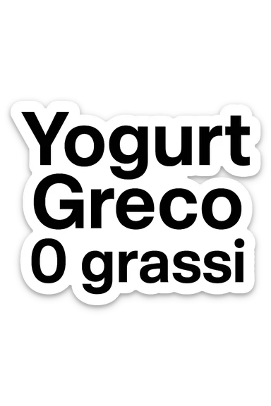 Yogurt Greco 0 grassi sticker