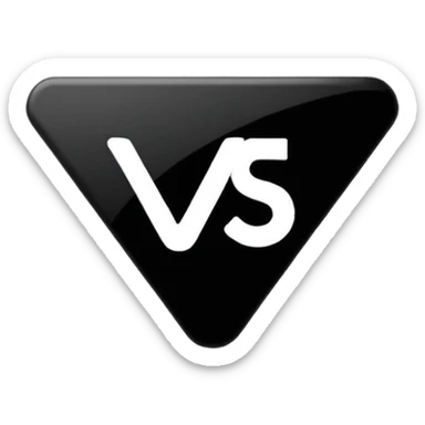 “Logo ‘VS’ bergaya modern dan tebal, komposisi seimbang, garis tegas, tanpa ornamen. Latar belakang putih polos bersih, tanpa bayangan atau tekstur.” sticker