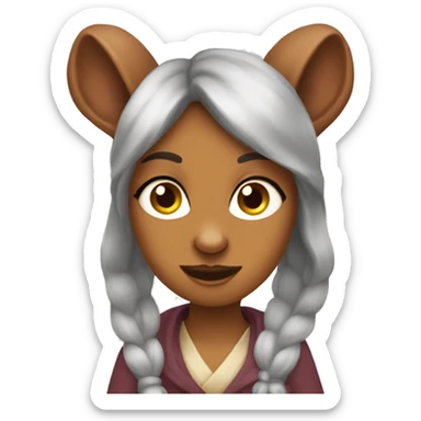 Beautiful squirrel woman sticker