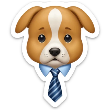 My dog whereing a tie sticker