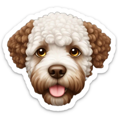 A Lagotto Romagnolo with a brown head  sticker