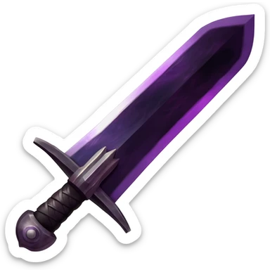 Create a dark purple obsidian sword sticker