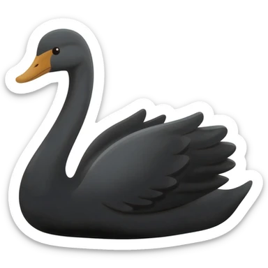 A black swan sticker
