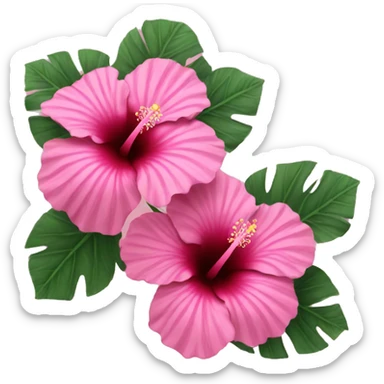 pink hibiscus sticker