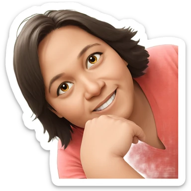 smiling boy in focus sticker