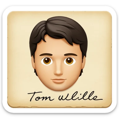 sobre de carta con el nombre de Tom Welling sticker
