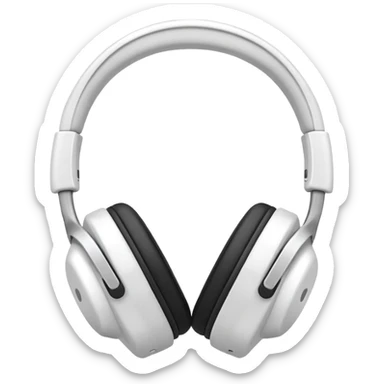 white color headphone sticker