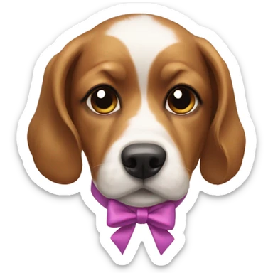 Bows on a dog sticker
