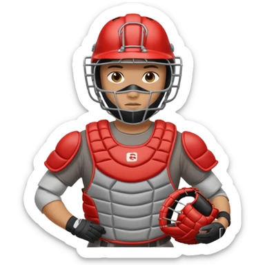 Baseball catcher sticker